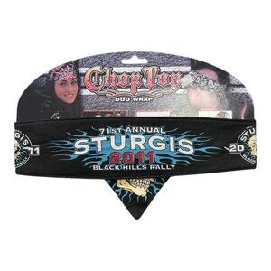 Vintage Sturgis 2011 Chop Top Doo Wrap Headband Black Hills Rally Open Top